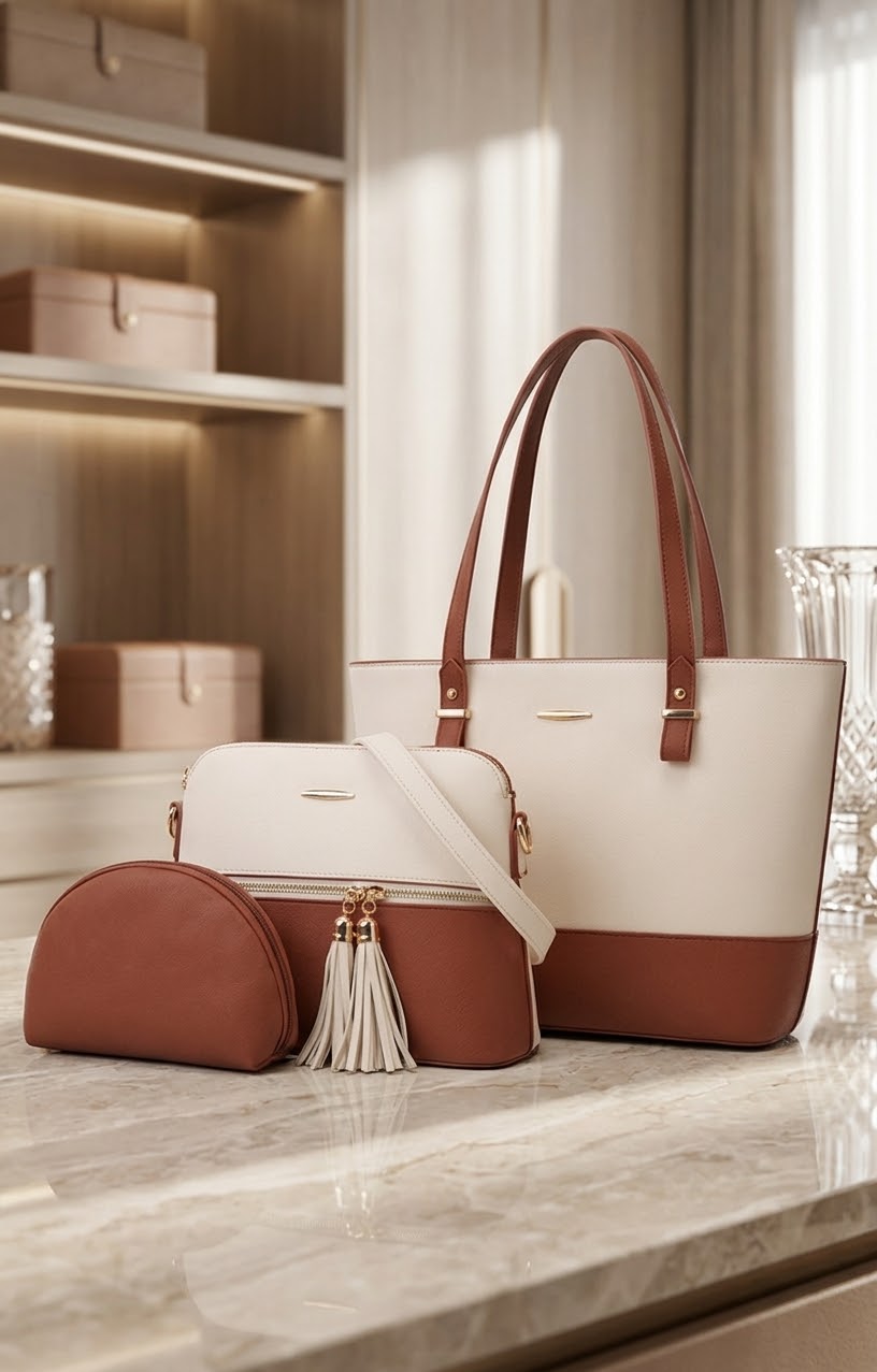 Grace 3-Piece Executive Tote & Crossbody Set —   handbag by HandbagsAvenue